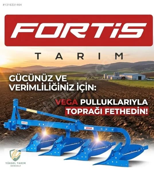 9 Numara Fortis 4 Lü Standart Pulluk Yüksel Tarımdan 16
