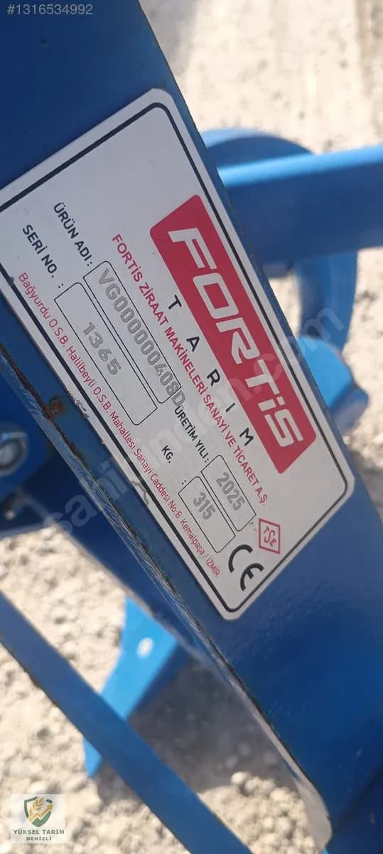 8 Numara Fortis 4 Lü Standart Pulluk Yüksel Tarımdan 13