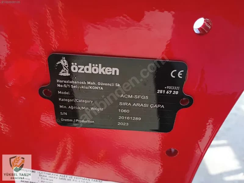 Özdöken Sıra Arası Çapa 2023 Model Denizli Yüksel Tarım'dan 16