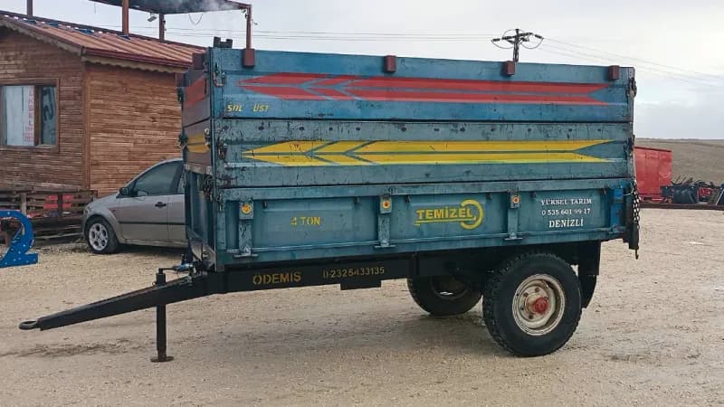 TEMİZEL 4 TONLUK SIFIR AYARINDA RÖMORK YÜKSEL TARIM DENİZLİ'DEN 2