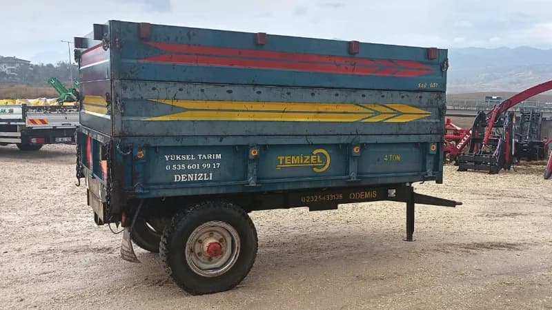 TEMİZEL 4 TONLUK SIFIR AYARINDA RÖMORK YÜKSEL TARIM DENİZLİ'DEN 3