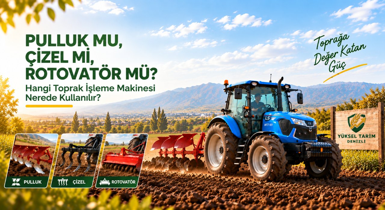 Pulluk mu, Çizel mi, Rotovatör mü? Hangi Toprak İşleme Makinesi Nerede Kullanılır?